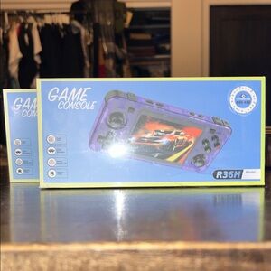 R36H Purple Handheld Game Console - Portable Gaming